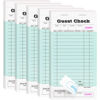 Picture of 5 Pack Server Note Pads, Guest Check Books for Servers, Guest Checks Notepad for Waiter Waitress Servers, Waitress Notepad for Restaurants Food Order, 50 Sheets/Pad, Green Guest Check