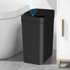 Picture of Anborry Bathroom Automatic Trash Can 4 Gallon Touchless Motion Sensor Small Garbage Can with Lid Smart Electric Plastic Narrow Waterproof Garbage Bin for Living Room Bedroom Office Kitchen (Black)