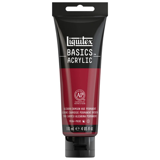 Picture of Liquitex BASICS Acrylic Paint, 118ml (4-oz) Tube, Alizarin Crimson Hue