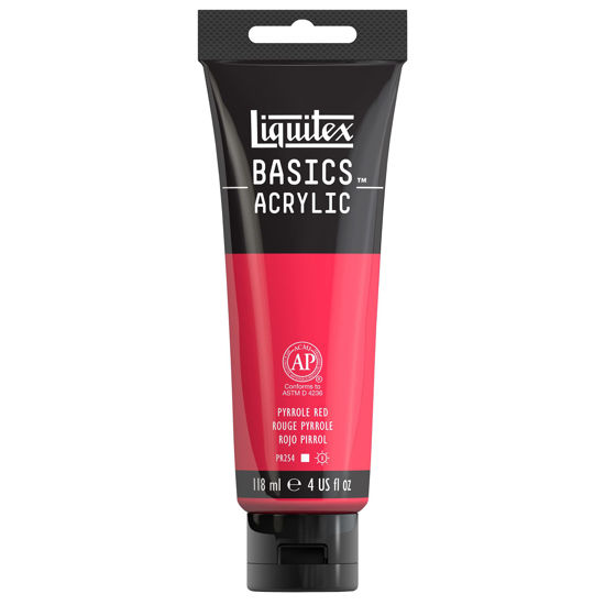 Picture of Liquitex BASICS Acrylic Paint, 118ml (4-oz) Tube, Pyrrole Red