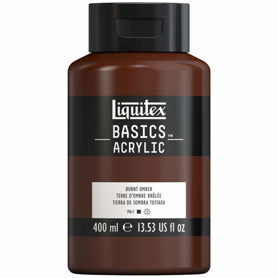 Picture of Liquitex BASICS Acrylic Paint, 400ml (13.5-oz) Bottle, Burnt Umber