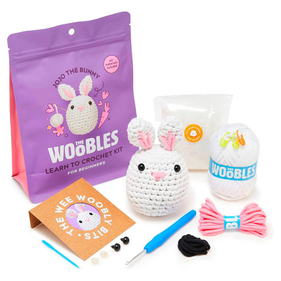GetUSCart- The Woobles Crochet Kit for Beginners with Easy Peasy Yarn for  Crocheting as Seen On Shark Tank - Crochet Kit with Step-by-Step Video  Tutorials - Mothers Day Gifts for Mom (Bunny)