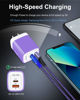 Picture of USB C Wall Charger, AILKIN 3Pcs 20W PD + QC3.0 USBC Charger Block Super Fast Power Output Rapid Charging Box Wall Plug Cube for iPhone 13 12, Samsung Galaxy S21, Motorola, LG, Google Pixel 6Pro-Purple