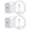 Picture of iPhone 13 12 11 Fast Charger [Apple MFi Certified] 2Pack 20W PD USB C Wall Charger Type C Power Adapter Lightning Cable Cord Compatible with Apple iPhone 13 Pro/12/12/11/11Pro Max/XS/XR/X/8/SE/iPad