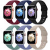 Picture of 6 Pack Sport Bands Compatible with Apple Watch Band 38mm 40mm 41mm 42mm 44mm 45mm 49mm,Soft Silicone Waterproof Strap Compatible with iWatch Apple Watch Series Ultra 8 7 6 5 4 3 2 1 SE Women Men