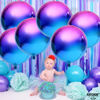 Picture of KatchOn, Purple Galaxy Balloons - 22 Inch, Pack of 6 | Iridescent Balloons, Galaxy Party | 4D Balloons, Galaxy Birthday Party Decorations | Purple and Blue Balloons, Blue and Purple Party Decorations