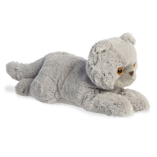 Picture of Aurora® Adorable Flopsie™ Scotty Cat™ Stuffed Animal - Playful Ease - Timeless Companions - Gray 12 Inches