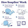 Picture of SoapSox Kids Exfoliating Bath Scrub (Jackson The Whale) - Soft Animal Toy Wash Cloth Sponge with Soap Pocket Insert - Fun Loofah Characters for Babies, Kids and Children