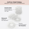 Picture of Kitsch Spiral Hair Ties for Women - Waterproof Ponytail Holders for Teens | Stylish Phone Cord Hair Ties & Hair Coils for Girls | Coil Hair Ties for Thick Hair & Thin Hair, 8 Pcs (Transparent)