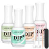 Picture of AZUREBEAUTY 4+4Pcs Dip Powder Liquid Set 15ml/0.5oz, with Base/Top Coat, Activator, Brush Saver, Nail File Dipping Powder Essential Tools for Dip Powder Nail Kit No Nail Lamp Needed