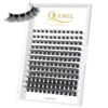 Picture of QUEWEL Cluster Lashes 144 Pcs Wide Stem Individual Lashes C/D Curl 8-16mm Length DIY Eyelash Extension False Eyelashes Natural&Mega Styles Soft for Personal Makeup Use at Home (Mega-D-MIX-144 Pcs)