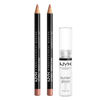 Picture of NYX PROFESSIONAL MAKEUP Slim Lip Pencil (Peakaboo Neutral) + Butter Gloss (Sugar Glass, Clear), 3-Pack