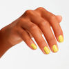 Picture of OPI Nail Lacquer, Opaque Crème Finish Yellow Nail Polish, Up to 7 Days of Wear, Chip Resistant & Fast Drying, 3 Barbie Limited Edition Collection, Hi Ken, 0.5 fl oz