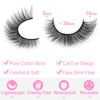 Picture of Wispy Mink Lashes Fluffy 14mm 3D False Eyelashes Natural Look Cat Eye Short Strip Lashes Pack by Kiromiro