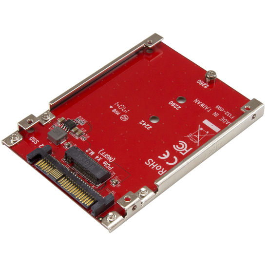 Picture of StarTech.com M.2. PCI-e NVMe to U.2 (SFF-8639) Adapter - Not Compatible with SATA Drives or SAS Controllers - For M.2 PCIe NVMe SSDs - PCIe M.2 Drive to U.2 Host Adapter - M2 SSD Converter (U2M2E125)