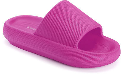 Picture of Joomra Womens Slippers Slides Cushion for Ladies Massage Foam Female Pillow House Antislip Flat Pool Beach Spa House Shower Garden Sandals for Ladies Sandles Hot Pink 35-36