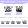 Picture of Lash Clusters Individual Lashes D Curl Cluster Eyelash Extensions Wide-stem Eyelashes Cluster 12-16mm Thin Band Cluster Lashes Soft and Wispy Clusters Matte Black (Grace/Charming-0.07D, 12-16mm Mixed)