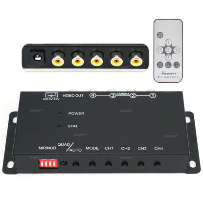 Picture of Toughsty™ 4Ch Mini Color Video Quad Splitter Multiplexer Processor Switcher for CCTV Security Camera