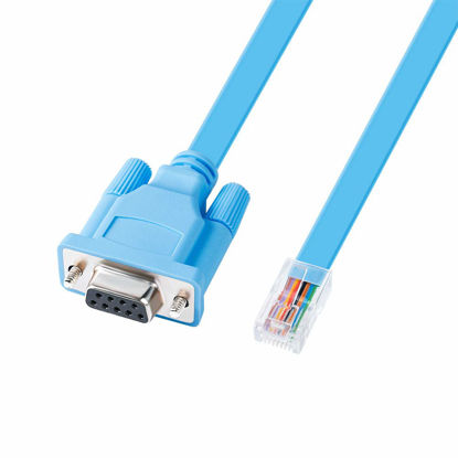 Picture of DTECH DB9 to RJ45 Console Cable Cisco Device Management Serial Adapter (6 Feet, Blue)