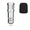 Picture of BOYA BY-P4U Mini USB-C Microphone Phone Mic for Android/Laptop/with Type-C Devices,Folding External Microphone with Wind Foam for YouTube,Vlogging,Live Stream,Video Record