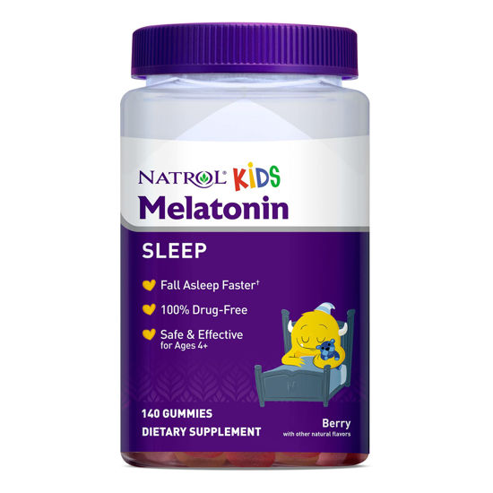 Picture of Natrol Kids Melatonin 1mg, Dietary Supplement for Restful Sleep, 140 Berry-Flavored Gummies, 140 Day Supply