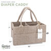 Picture of Parker Baby Diaper Caddy - Nursery Storage Bin and Car Organizer for Diapers and Baby Wipes - Large, Oatmeal