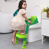 Picture of Toilet Potty Training Seat with Step Stool Ladder for Boys and Girls,Sturdy Potty Ladder with Soft Padded Cushion for Toddlers,Toddler Toilet Training Seat(Shrek Green)