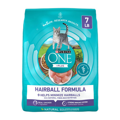 Picture of Purina ONE Natural Cat Food for Hairball Control, +PLUS Hairball Formula - 7 lb. Bag