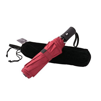 Picture of SY COMPACT Travel Umbrella Windproof Automatic umbrella for women red umbrellas- factory outlet shop