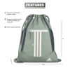 Picture of adidas Unisex Alliance 2 Sackpack, Silver Green/White, One Size