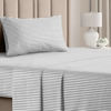 Picture of Striped Bed Sheets - Pin Striped Sheets - Grey and White Sheets - Grey and White Striped Sheets - Twin Striped Sheets - Hotel Luxury Bed Sheets - Deep Pockets - Breathable & Cooling Sheets