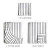 Picture of Striped Bed Sheets - Pin Striped Sheets - Grey and White Sheets - Grey and White Striped Sheets - Twin Striped Sheets - Hotel Luxury Bed Sheets - Deep Pockets - Breathable & Cooling Sheets