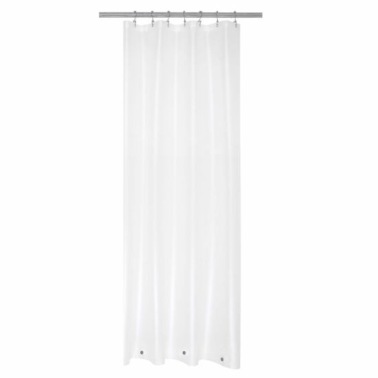 Picture of Mrs Awesome Small Stall Shower Curtain Liner with 3 Magnets 36 x 72 inch, Frosted PEVA 8G Thick & Heavy Duty, Waterproof, 36x72, Frost