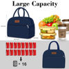 Picture of Lunch Bag for Women Men Insulated Lunch Box for Adult Reusable Lunch Tote Bag for Work, Picnic or Travel(Navy Blue)