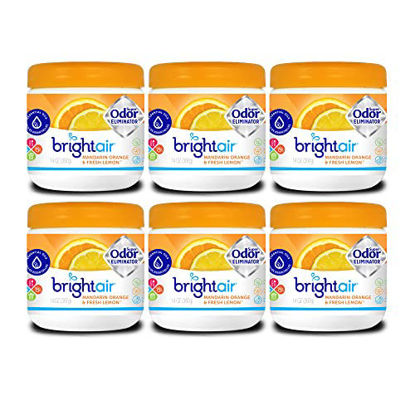 Picture of Bright Air Solid Air Freshener and Odor Eliminator, Mandarin Orange and Fresh Lemon Scent, 14 Oz Each, 6 Pack