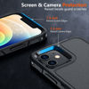 Picture of SPIDERCASE Designed for iPhone 12 Case/iPhone 12 Pro Case, [10 FT Military Grade Drop Protection] [with 2 pcs Tempered Glass Screen Protector] Protective Cover for iPhone 12/12 Pro (Black)