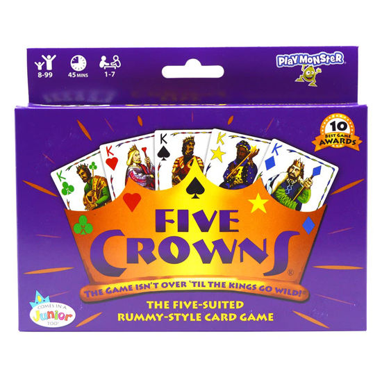 Picture of Five Crowns - The Game Isn't Over Until the Kings Go Wild! - 5 Suited Rummy-Style Card Game - For Ages 8+