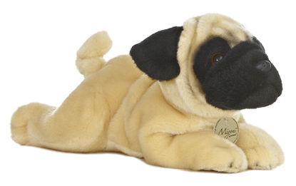 Picture of Aurora® Adorable Miyoni® Pug Stuffed Animal - Lifelike Detail - Cherished Companionship - Brown 11 Inches