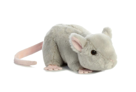 Picture of Aurora® Adorable Mini Flopsie™ Mouse Stuffed Animal - Playful Ease - Timeless Companions - Gray 8 Inches