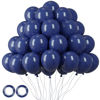 Picture of Voircoloria 105pcs Navy Blue Balloons 12inch Dark Blue Balloons for Birthday Graduation Baby Shower Anniversary New Year Party Holiday Decorations