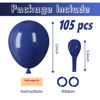 Picture of Voircoloria 105pcs Navy Blue Balloons 12inch Dark Blue Balloons for Birthday Graduation Baby Shower Anniversary New Year Party Holiday Decorations