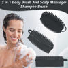 Picture of Avilana Exfoliating Silicone Body Scrubber Easy to Clean, Lathers Well, Long Lasting, and More Hygienic Than Traditional Loofah (Style 3 Black)