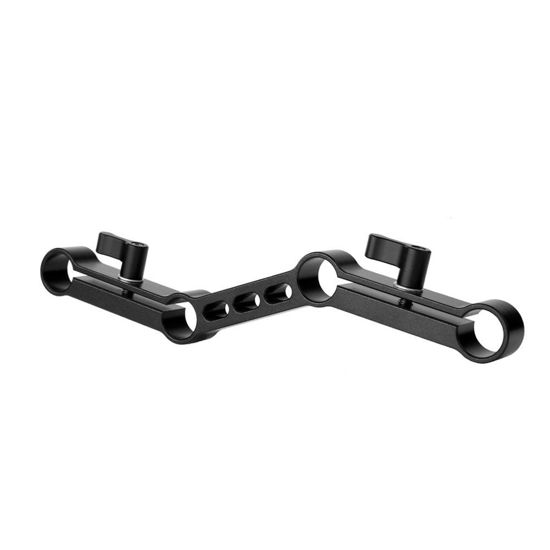 Picture of NICEYRIG Z-Shape Offset Raised 15mm Rail Rod Clamp Ajustable Levers for 15mm Rods on DSLR Camera Shoulder Rig