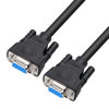 Picture of DTech DB9 RS232 Serial Cable Female to Female Null Modem Cord Cross TX/RX line for Data Communication (6 Feet, Black)