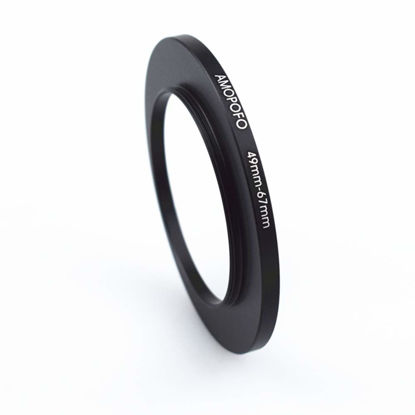 Picture of 49mm to 67mm Step-Up Ring Filter adapter/49mm to 67mm Camera Filter Ring ;Compatible All Brands 49mm Lens and 67mm UV,ND,CPL,Metal Step Up Ring