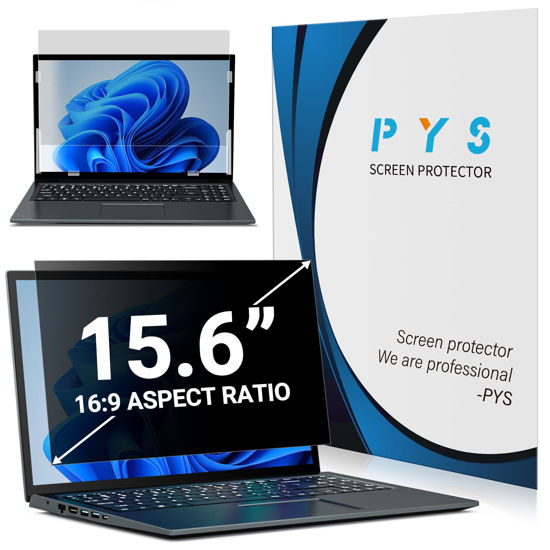 Picture of PYS Laptop Privacy Screen 15.6 Inch for Lenovo HP Dell ASUS Acer Msi Samsung - Removable 16:9 Aspect Privacy Protector Screen Filters - Anti Glare & Blue Light Screen Privacy Shield