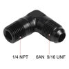 Picture of EVIL ENERGY 6AN to 1/4" NPT Male 90 Degree Fitting Adapter Aluminum