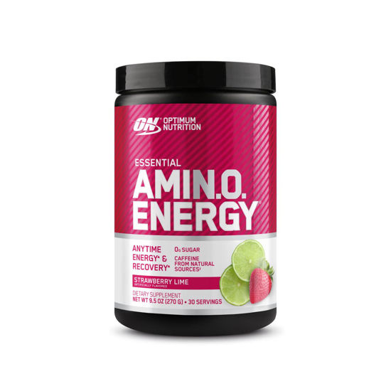 Picture of Optimum Nutrition Amino Energy - Pre Workout with Green Tea, BCAA, Amino Acids, Keto Friendly, Green Coffee Extract, Energy Powder - Strawberry Lime, 30 Servings (Packaging May Vary)