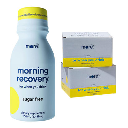 Picture of Morning Recovery Electrolyte, Milk Thistle Drink Proprietary Formulation to Hydrate While Drinking for Morning Recovery, Highly Soluble Liquid DHM, Sugar-Free Lemon, Pack of 24