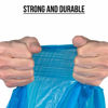 Picture of AmazonCommercial 13 Gallon Blue Recycling Bags /w Drawstrings - 0.7 MIL - 45 Count